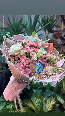 mavi boncuk �zel buket